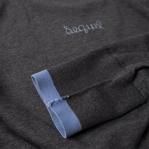 FRAGMENT DESIGN x SEQUEL x JOHN SMEDLEY クルーネックニット 詳細画像 NO4(CHARCOAL / EVENTIDE BLUE) 5